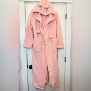 Silver Lilly Funziez women’s sherpa bath robe with bear ears size small/medium